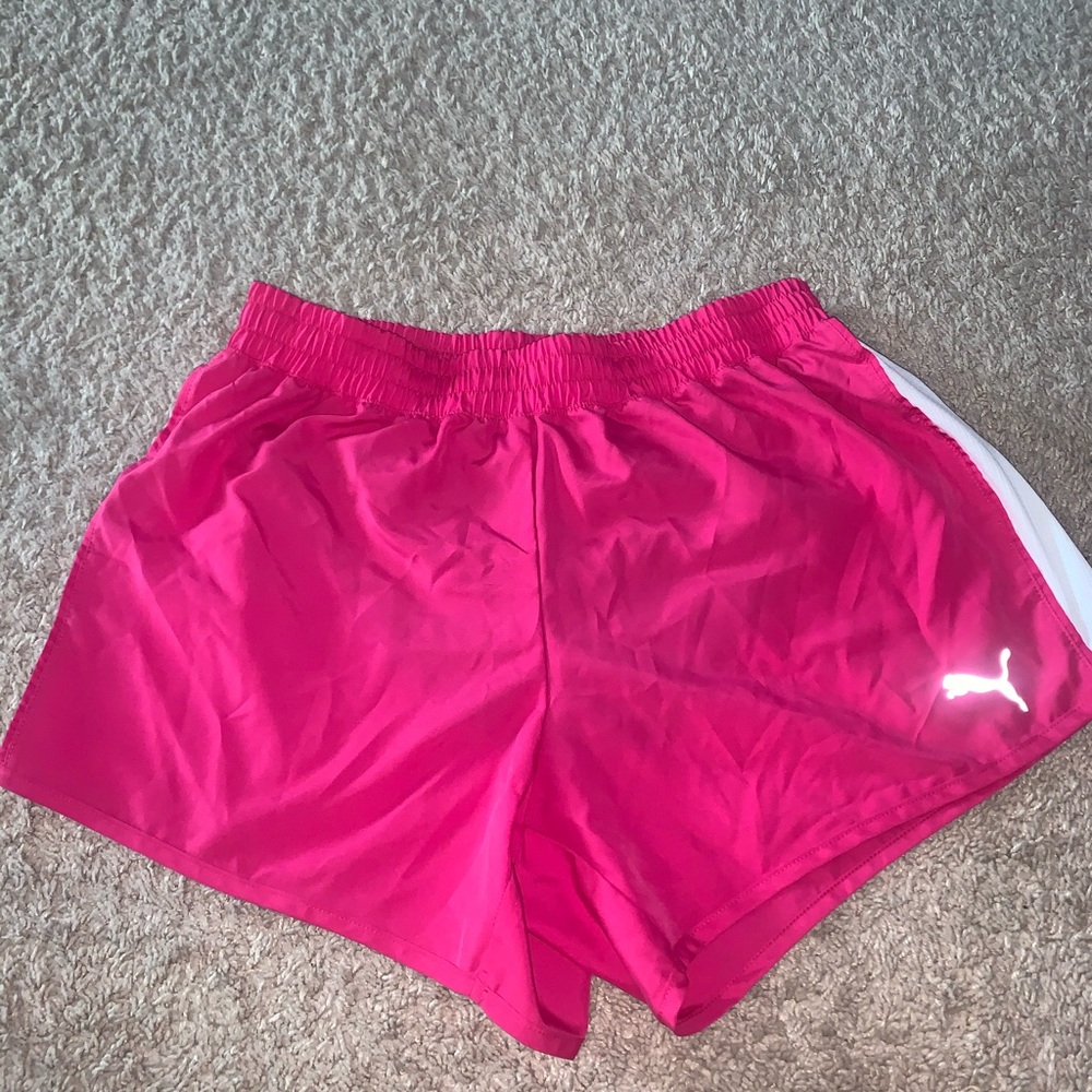 Pink puma athletic shorts. Barley worn!